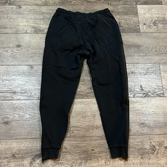 Nike Tech Black Sportswear Fleece Sweatpants Joggers Zipper Sides Women's Medium - Picture 7 of 11